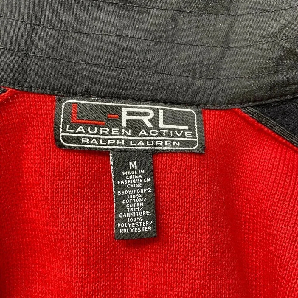 Lauren Ralph Lauren Sweater Full Zip Red sport Women Size M medium red - Picture 5 of 8